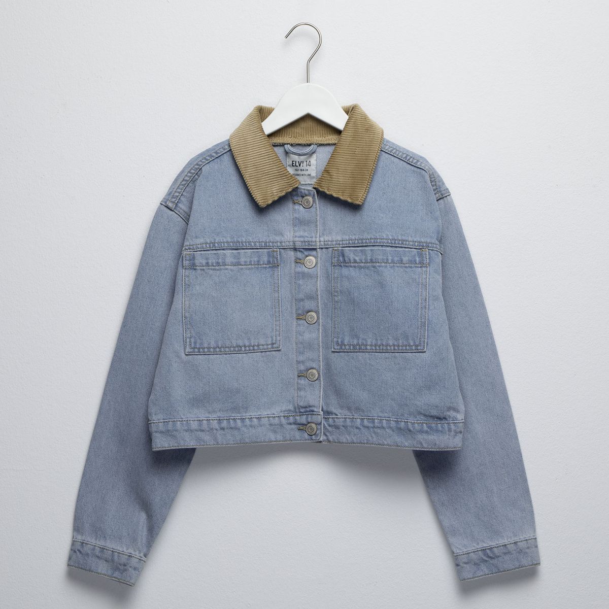 ELV - Chaqueta Niña  Con cuello  Algodón Elv