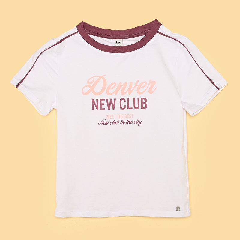 ELV - Camiseta Niña Manga corta Algodón Elv