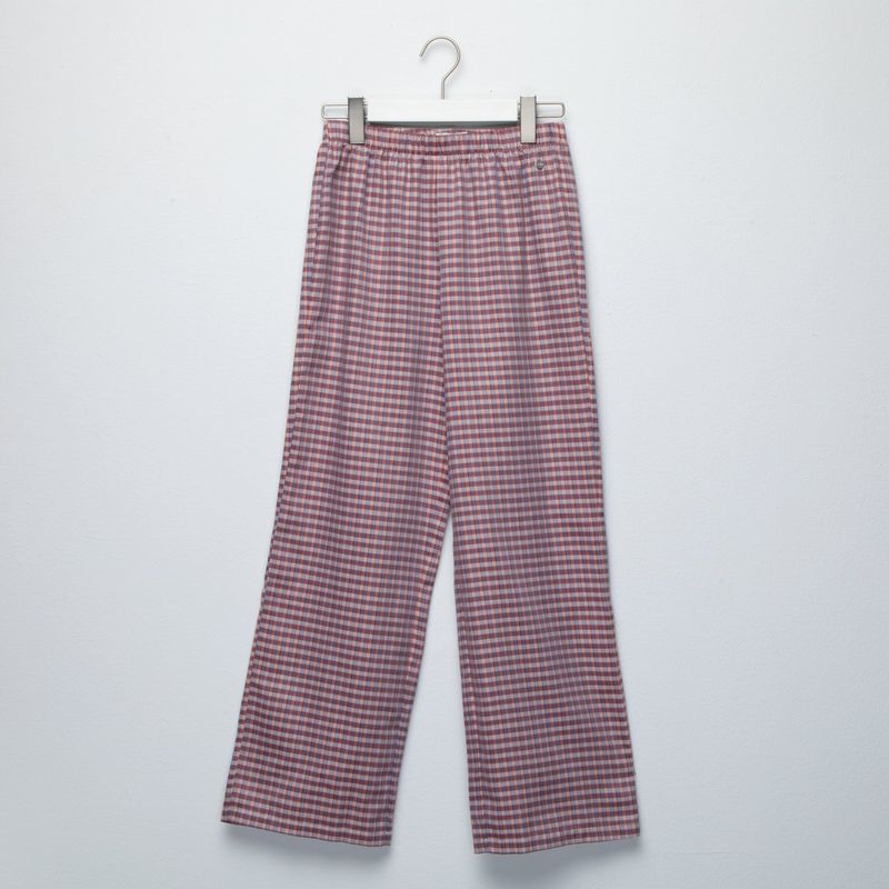 ELV - Pantalón de Cuadros Niña Cintura elásticada Algodón Elv