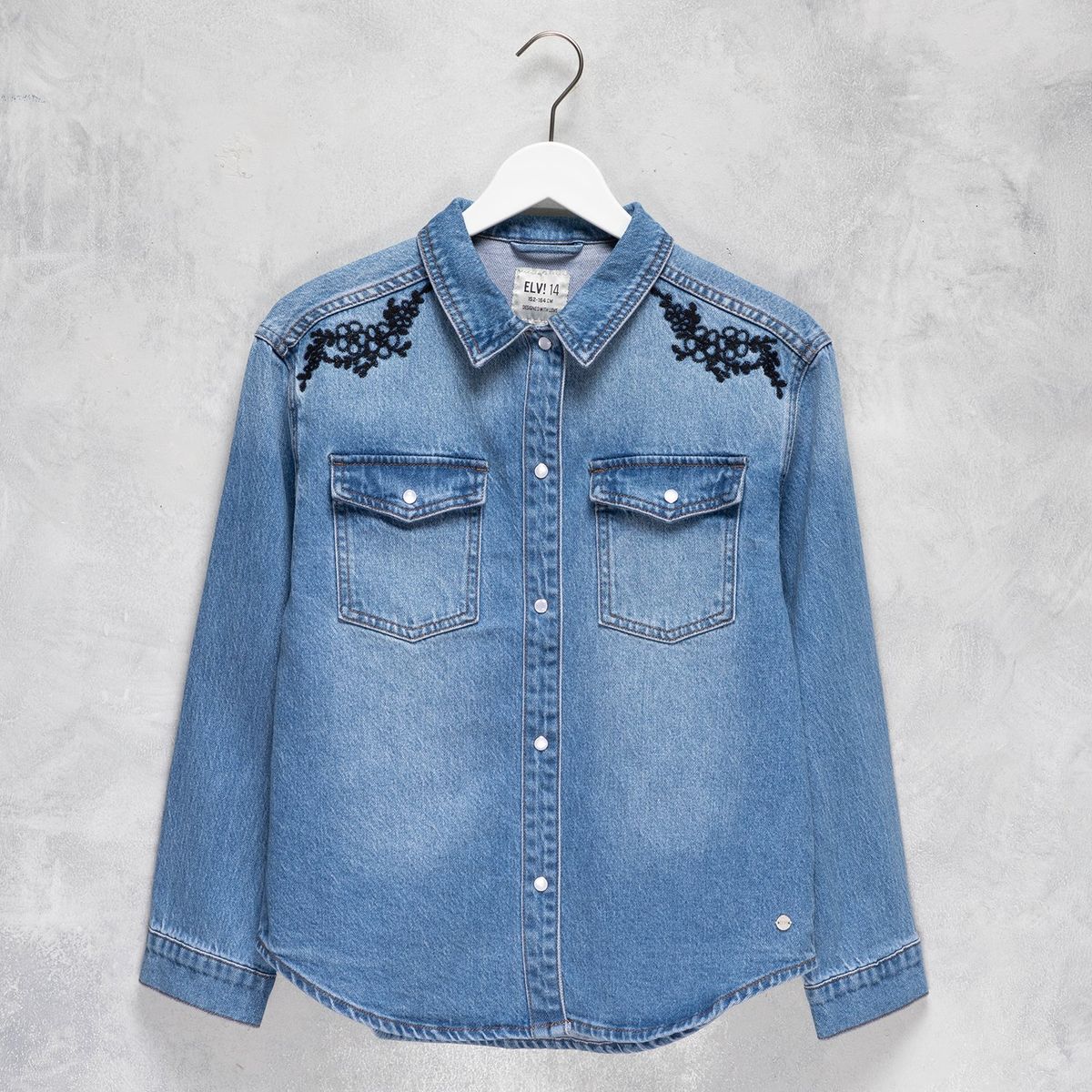 ELV - Chaqueta Niña Con cuello  Algodón Elv