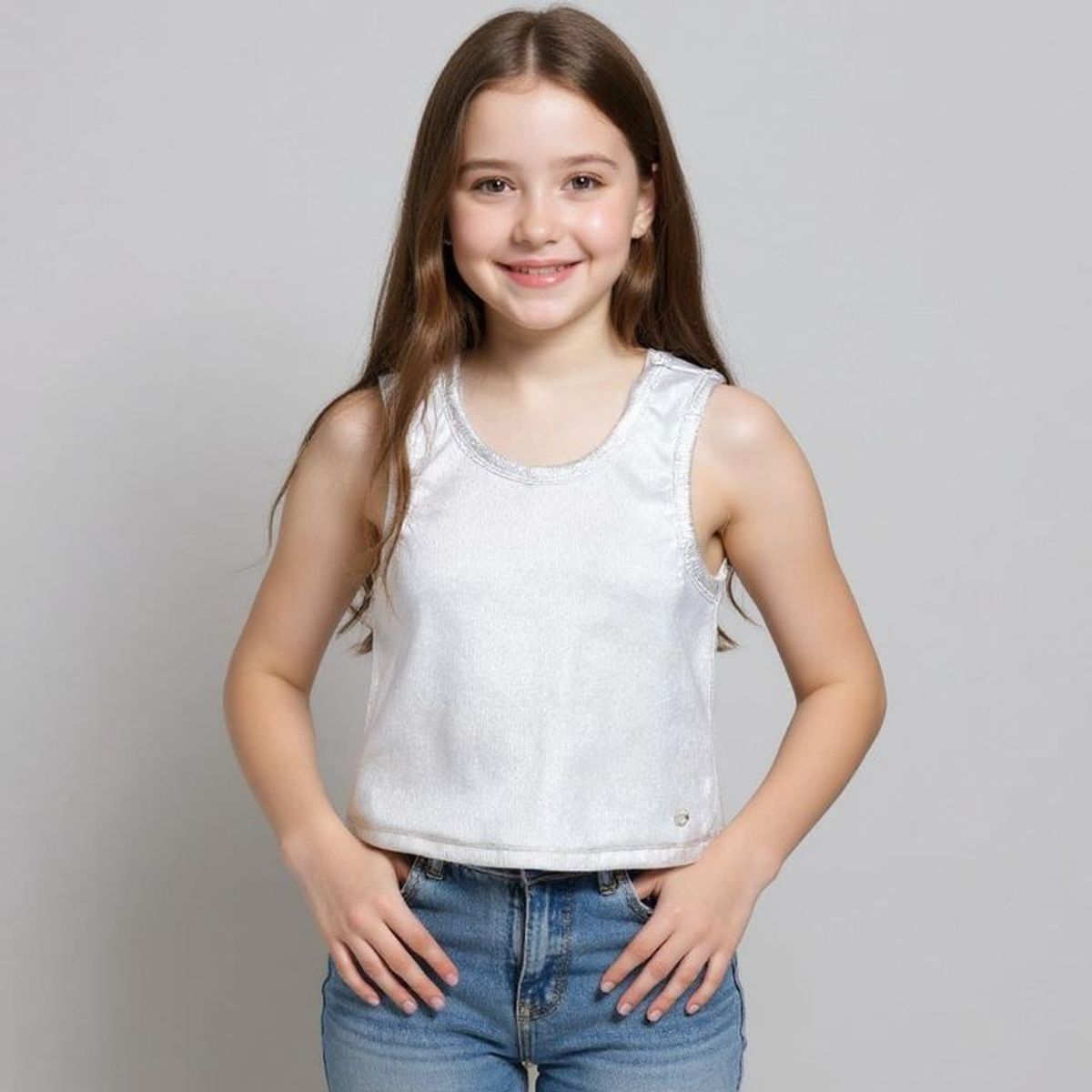 ELV - Camiseta Niña  Brillante Algodón Elv