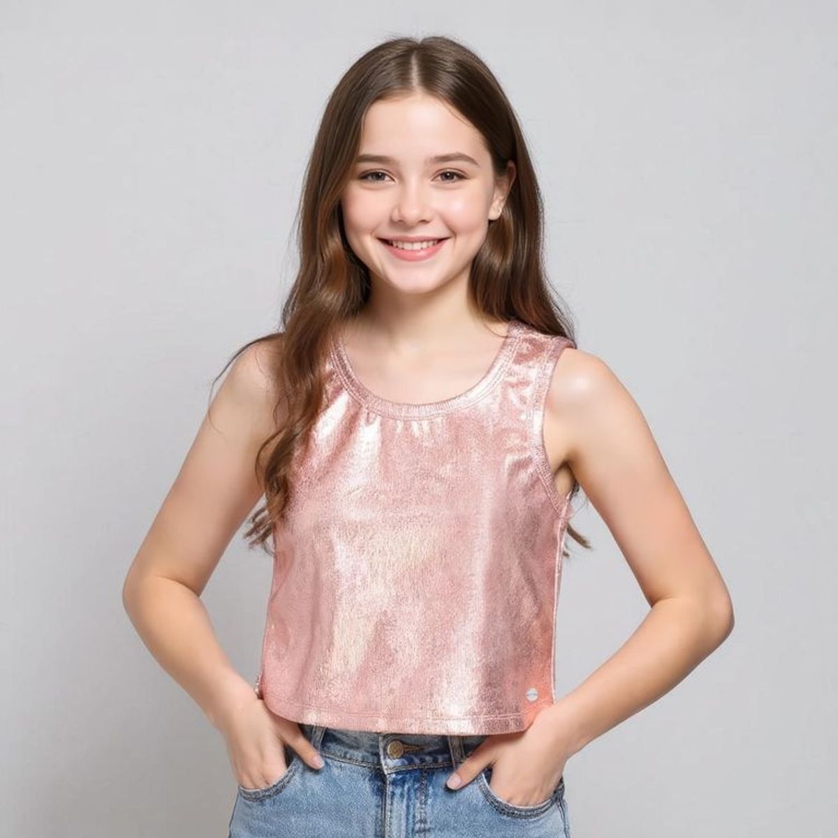 ELV - Camiseta Niña  Brillante Algodón Elv