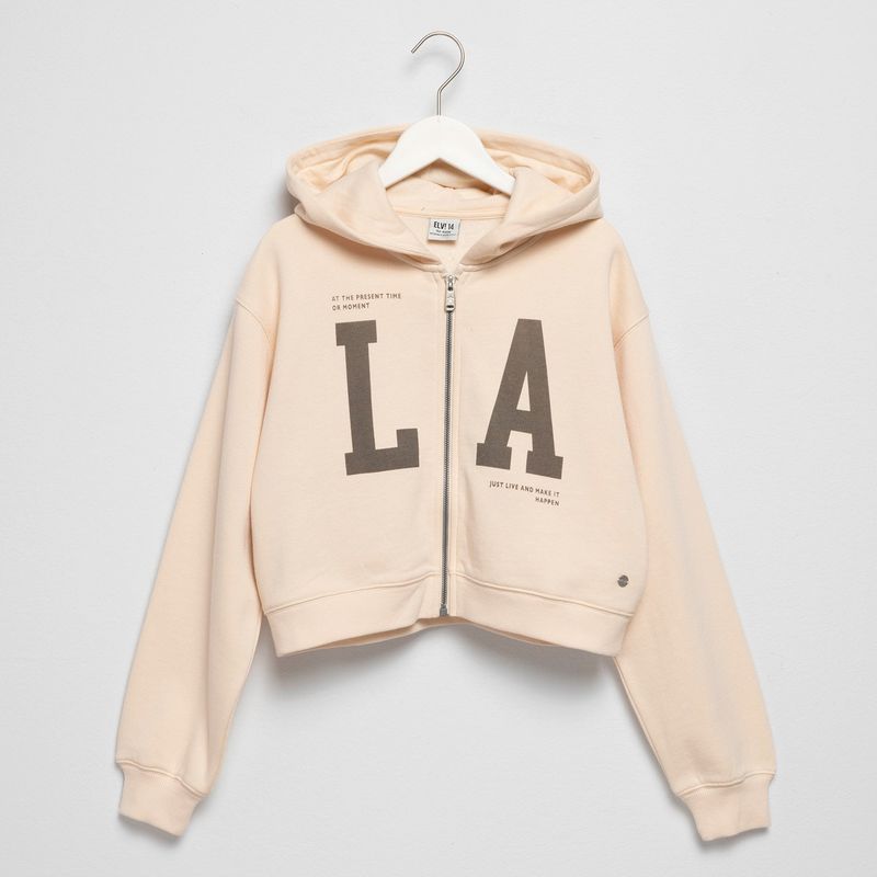 ELV - Saco Niña  con Estampado Con capucha  Algodón Elv