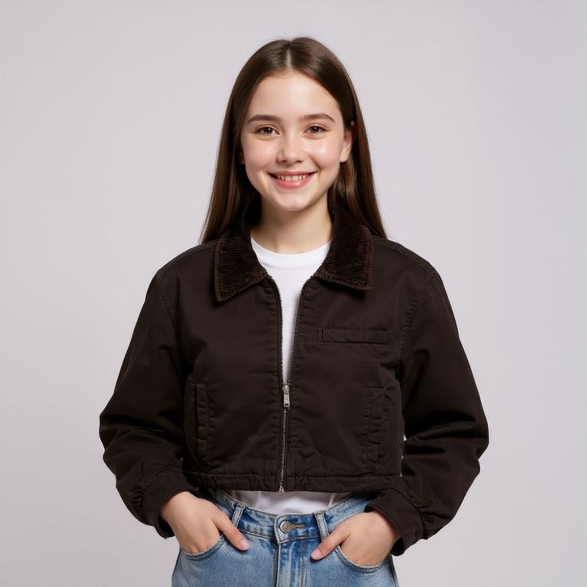 ELV - Chaqueta Niña Con cuello  Algodón Elv