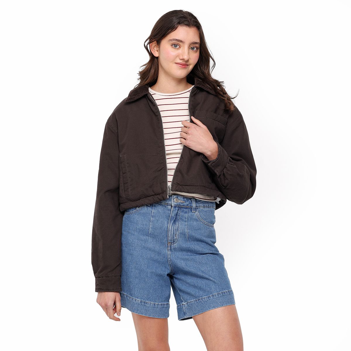 ELV - Chaqueta Niña Con cuello  Algodón Elv