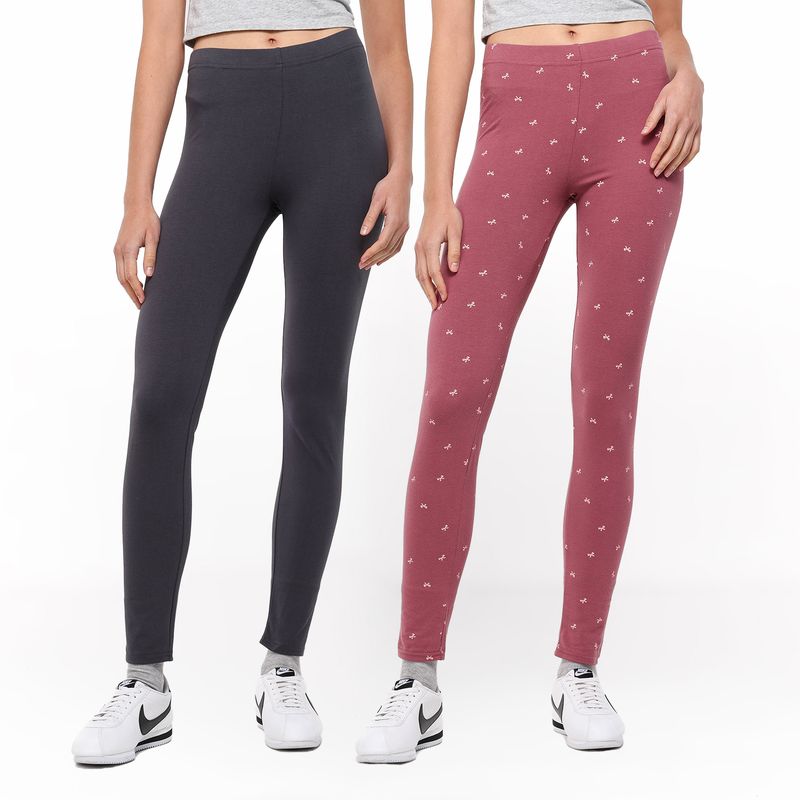 ELV - Leggings Niña Pack de 2 unidades con Cintura elásticada Algodón ELV
