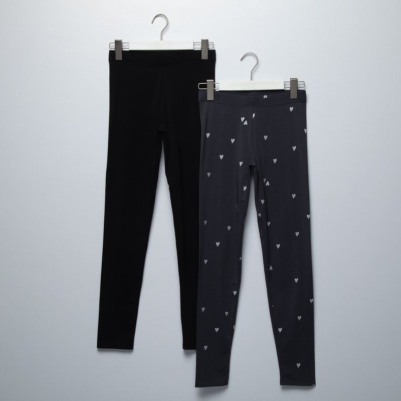 ELV - Leggings Niña Pack de 2 unidades con Cintura elásticada Algodón ELV
