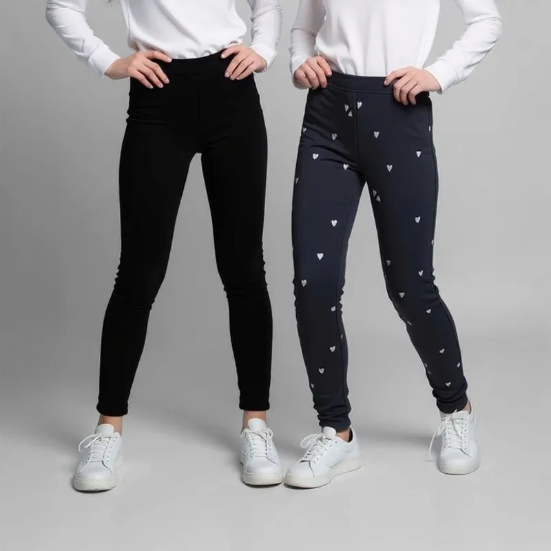 ELV - Leggings Niña Pack de 2 unidades con Cintura elásticada Algodón ELV