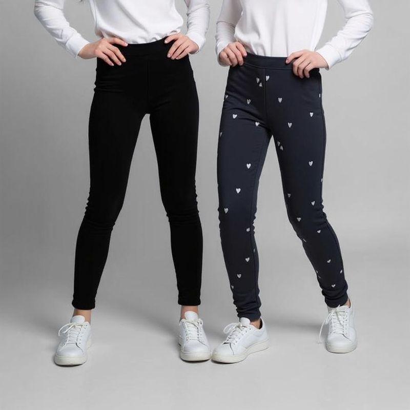 ELV - Leggings Niña Pack de 2 unidades con Cintura elásticada Algodón ELV