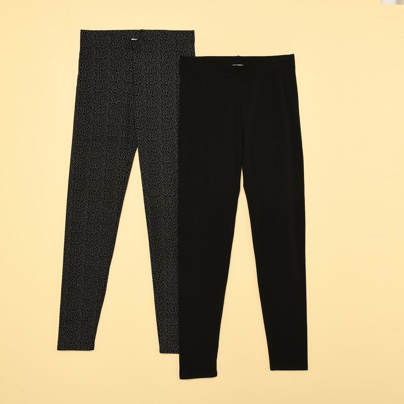 ELV - Leggings Niña Pack de 2 unidades con Cintura elásticada Algodón ELV