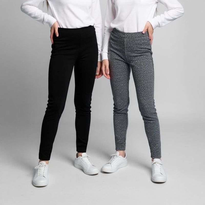 ELV - Leggings Niña Pack de 2 unidades con Cintura elásticada Algodón ELV