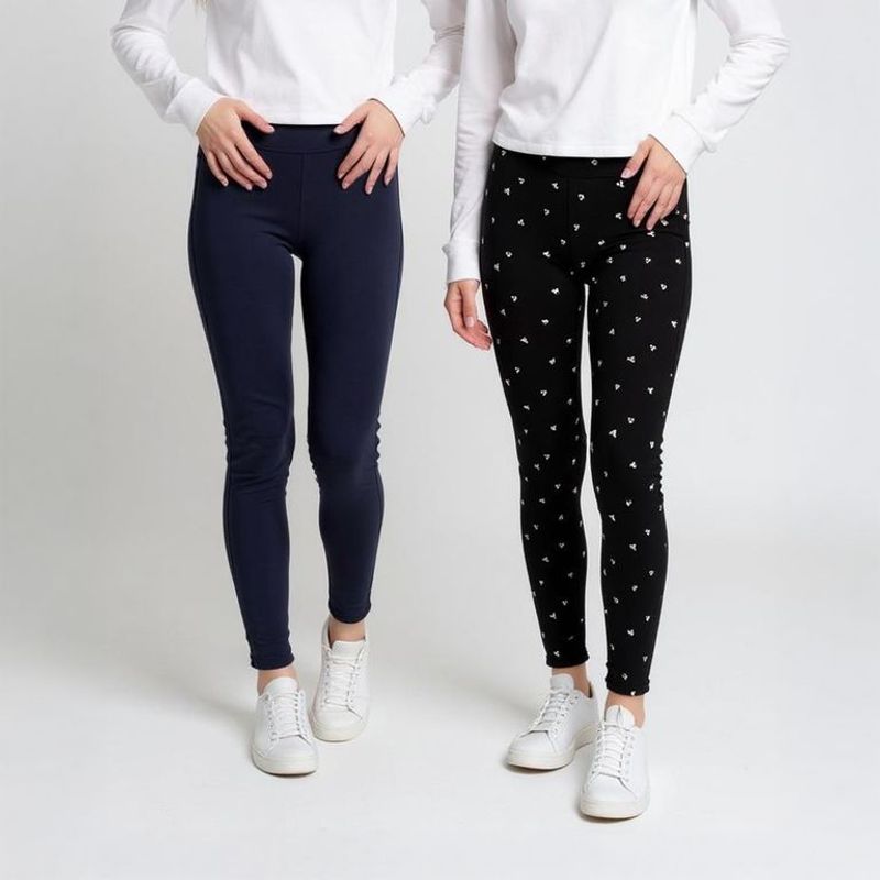 ELV - Leggings Niña Pack de 2 unidades con Cintura elásticada Algodón ELV