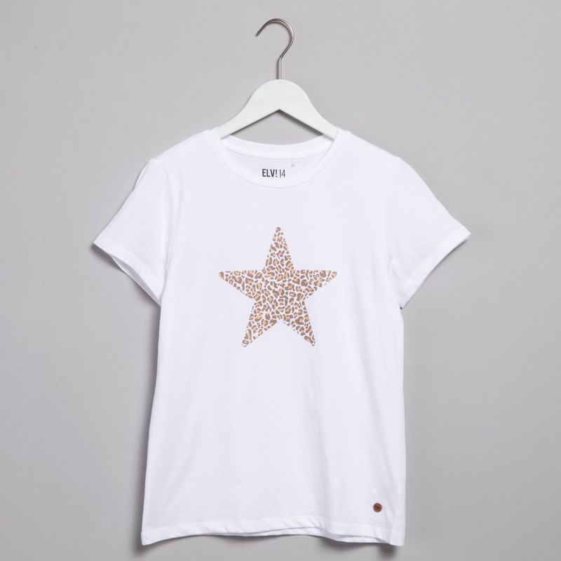 ELV - Camiseta Para Niña con Estampado Manga corta de Algodón ELV
