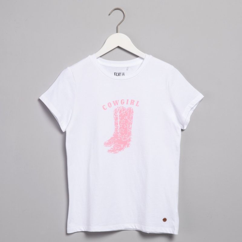 ELV - Camiseta Para Niña con Estampado Manga corta de Algodón ELV