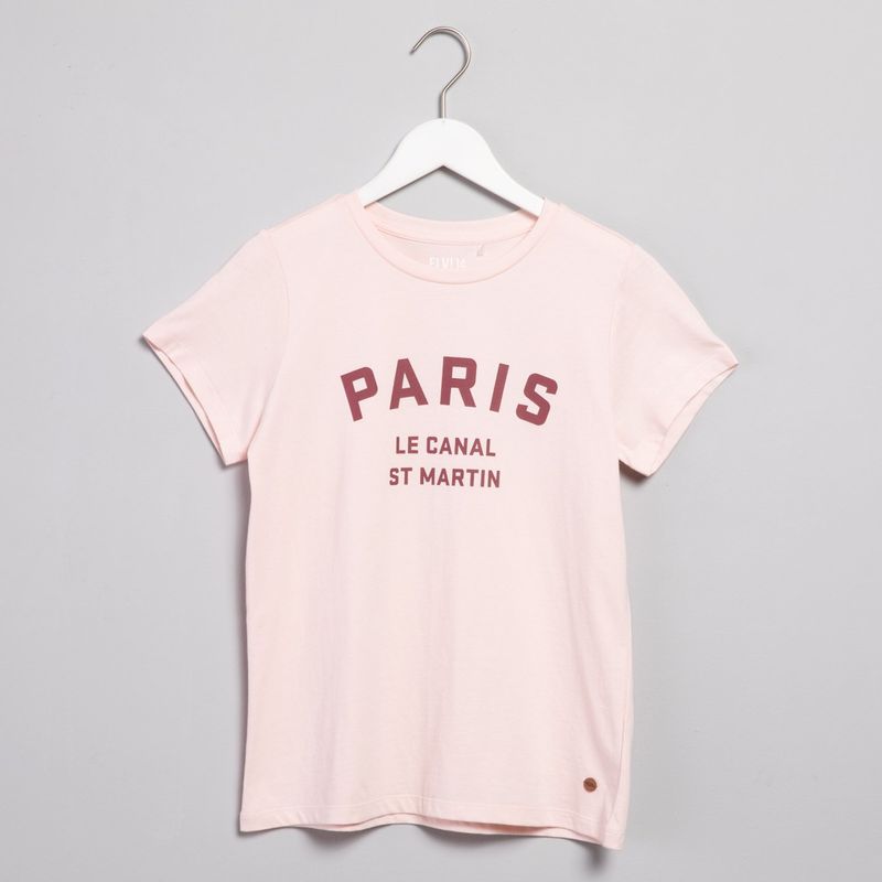 ELV - Camiseta Para Niña con Estampado Manga corta de Algodón ELV