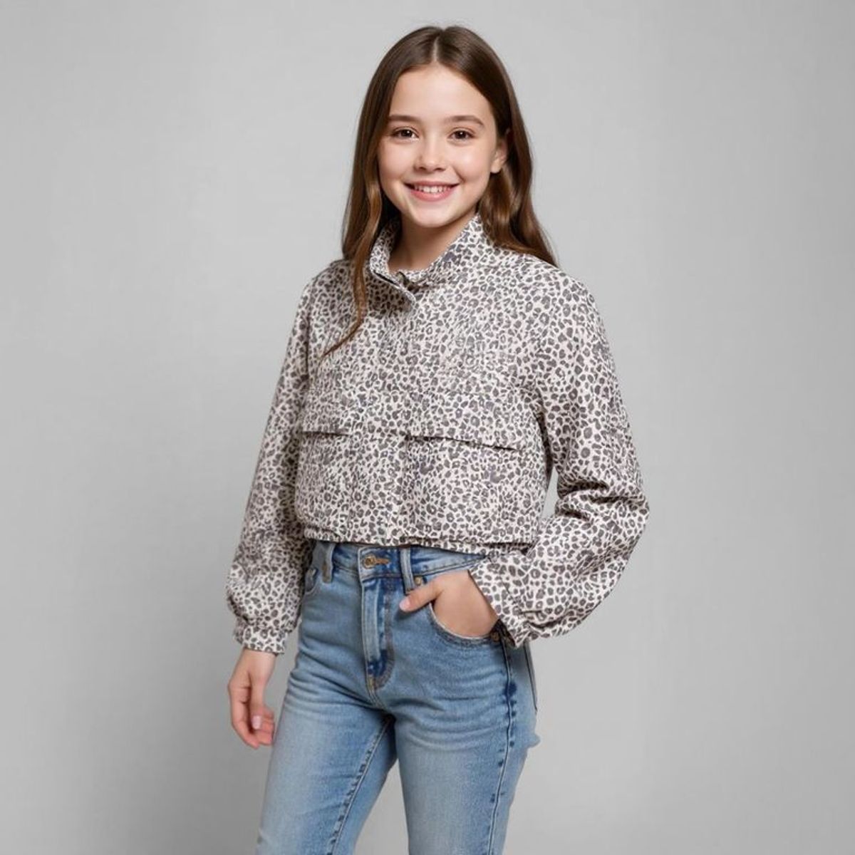 ELV - Chaqueta Niña Con cuello Elv