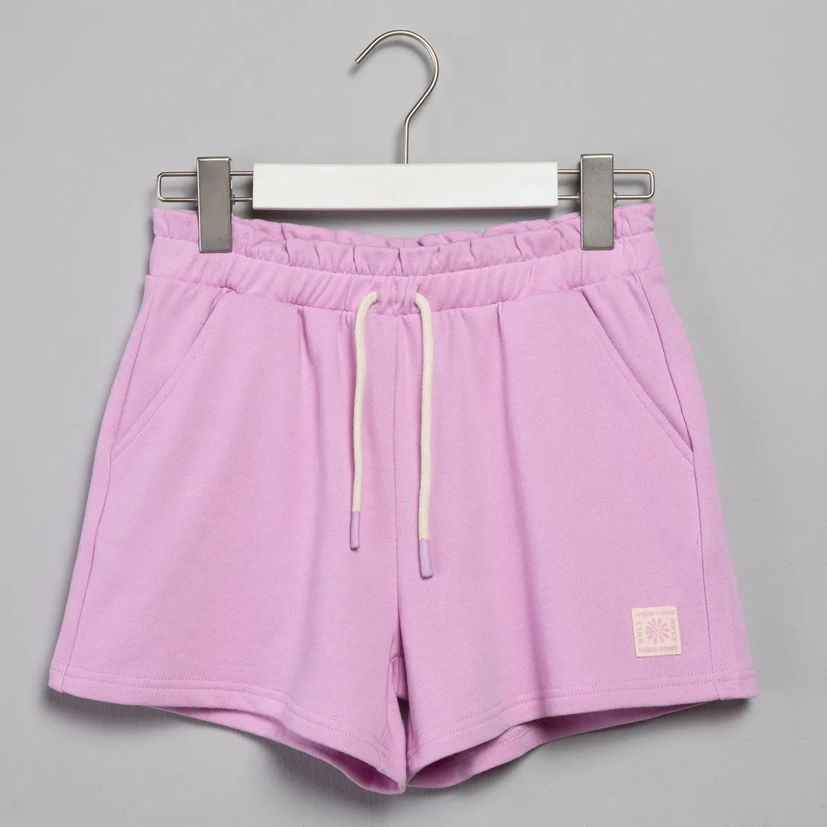 ELV - Short para Niña Cintura elásticada de Algodón ELV