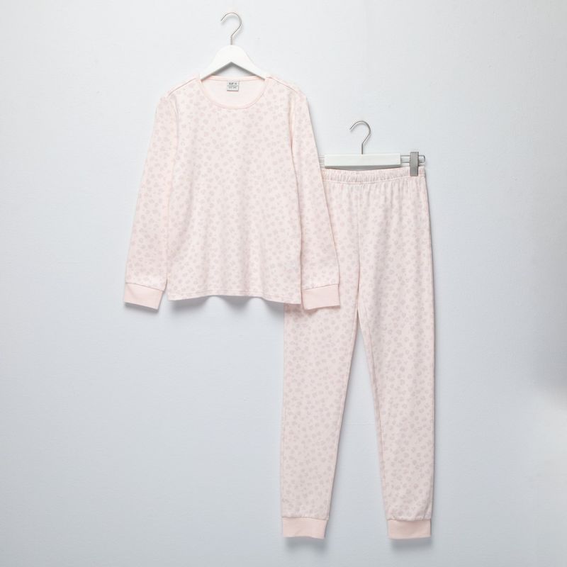 ELV - Pijama Cintura elásticada para Niña 2 piezas Animal print Manga larga de Algodón ELV