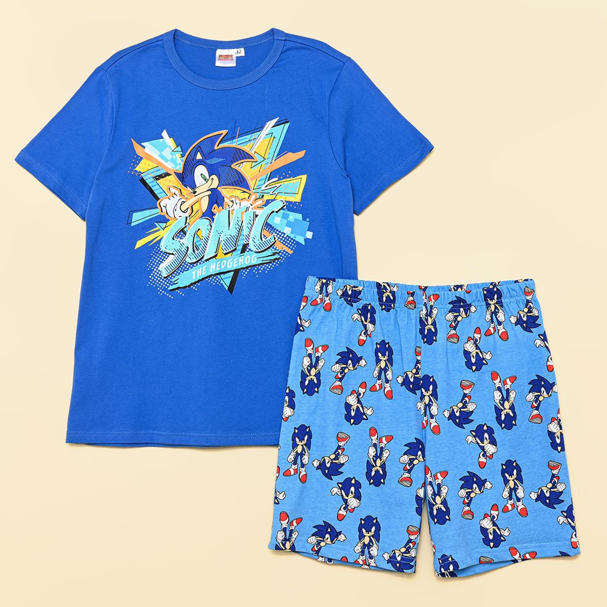 SONIC - Pijama Para Niño 2 piezas con Estampado de Algodón Sonic