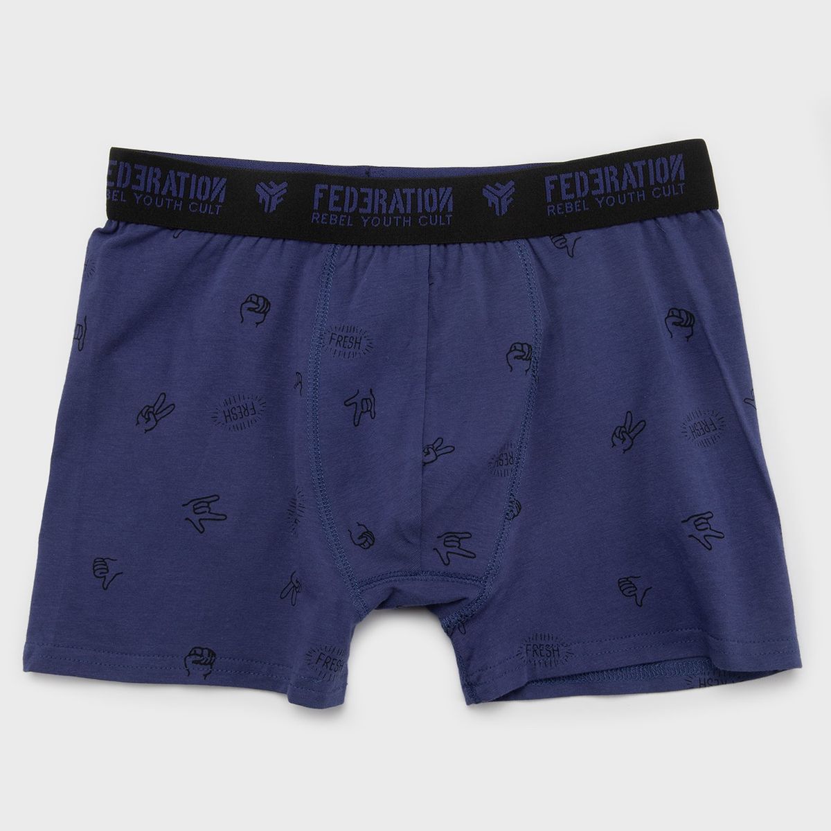 FEDERATION - Boxer Niño Pack de 3 unidades Cintura elásticada de Algodón Federation
