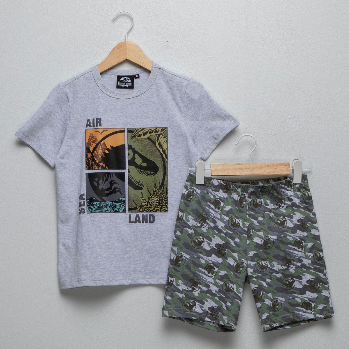 JURASSIC WORLD - Pijama Niño 2 piezas Estampado Cintura elásticada  Manga corta Algodón Jurassic World