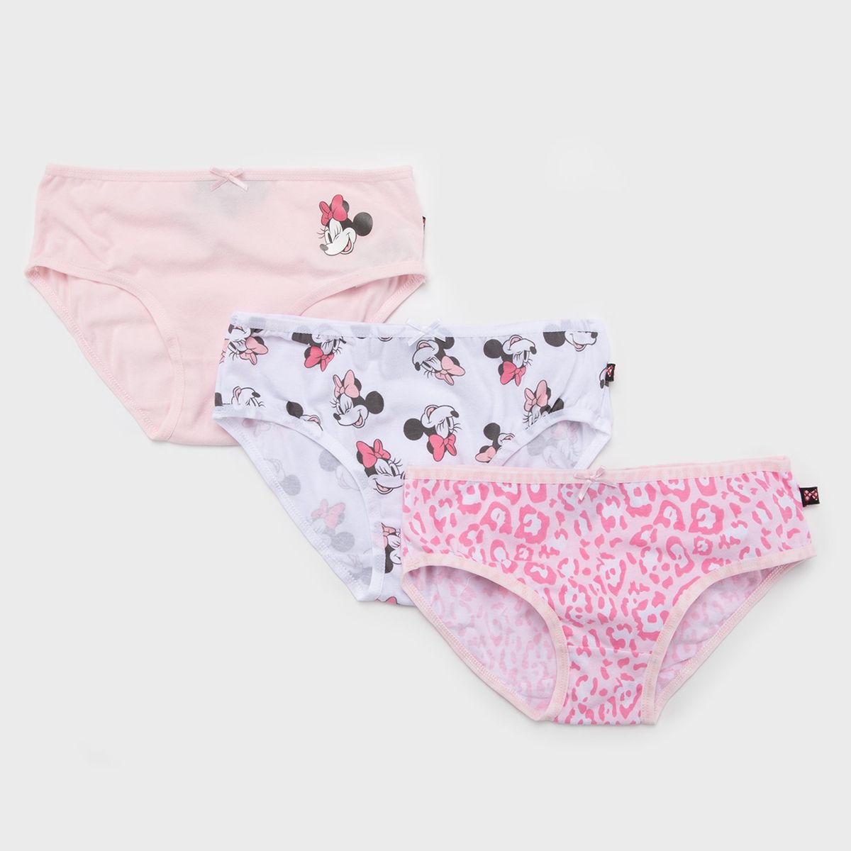 MINNIE - Panty para Niña Pack de 3 unidades Minnie de Algodón 