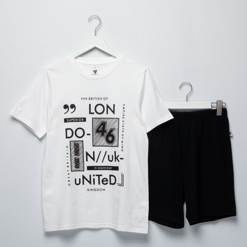 FEDERATION - Pijama Cintura elásticada Para Niño 2 piezas con Estampado Manga corta de Algodón Federation