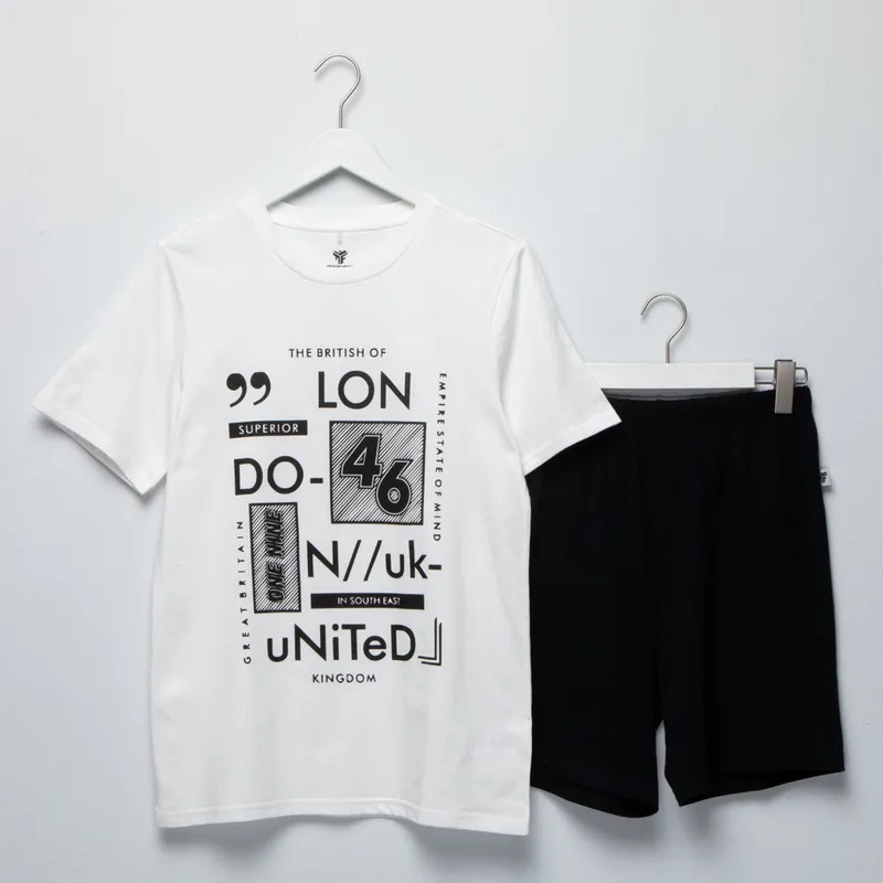 FEDERATION - Pijama Cintura elásticada Para Niño 2 piezas con Estampado Manga corta de Algodón Federation
