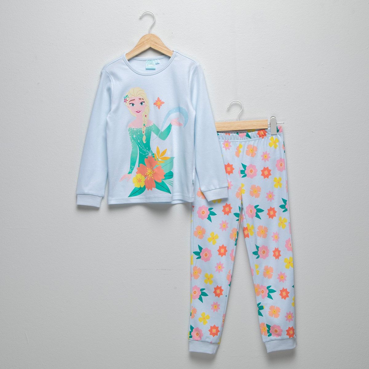 FROZEN - Pijama Cintura elásticada para Niña 2 piezas con Estampado Frozen de Algodón