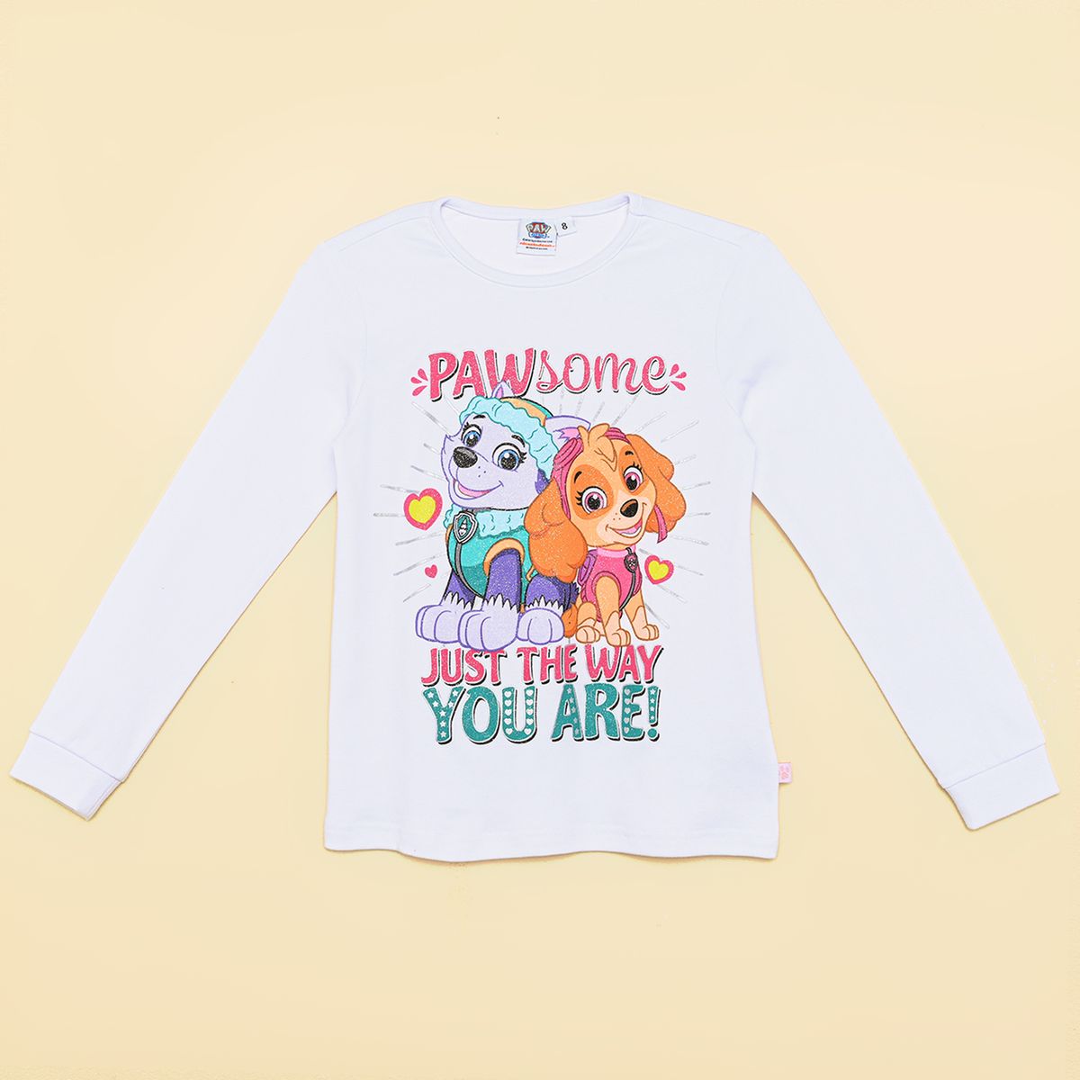 PAW PATROL - Pijama Cintura elásticada para Niña 2 piezas con Estampado Paw Patrol de Algodón 