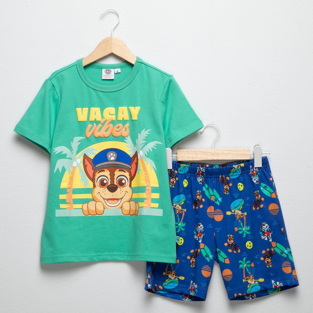 PAW PATROL - Pijama Cintura elásticada para Niño 2 piezas con Estampado Paw Patrol de Algodón