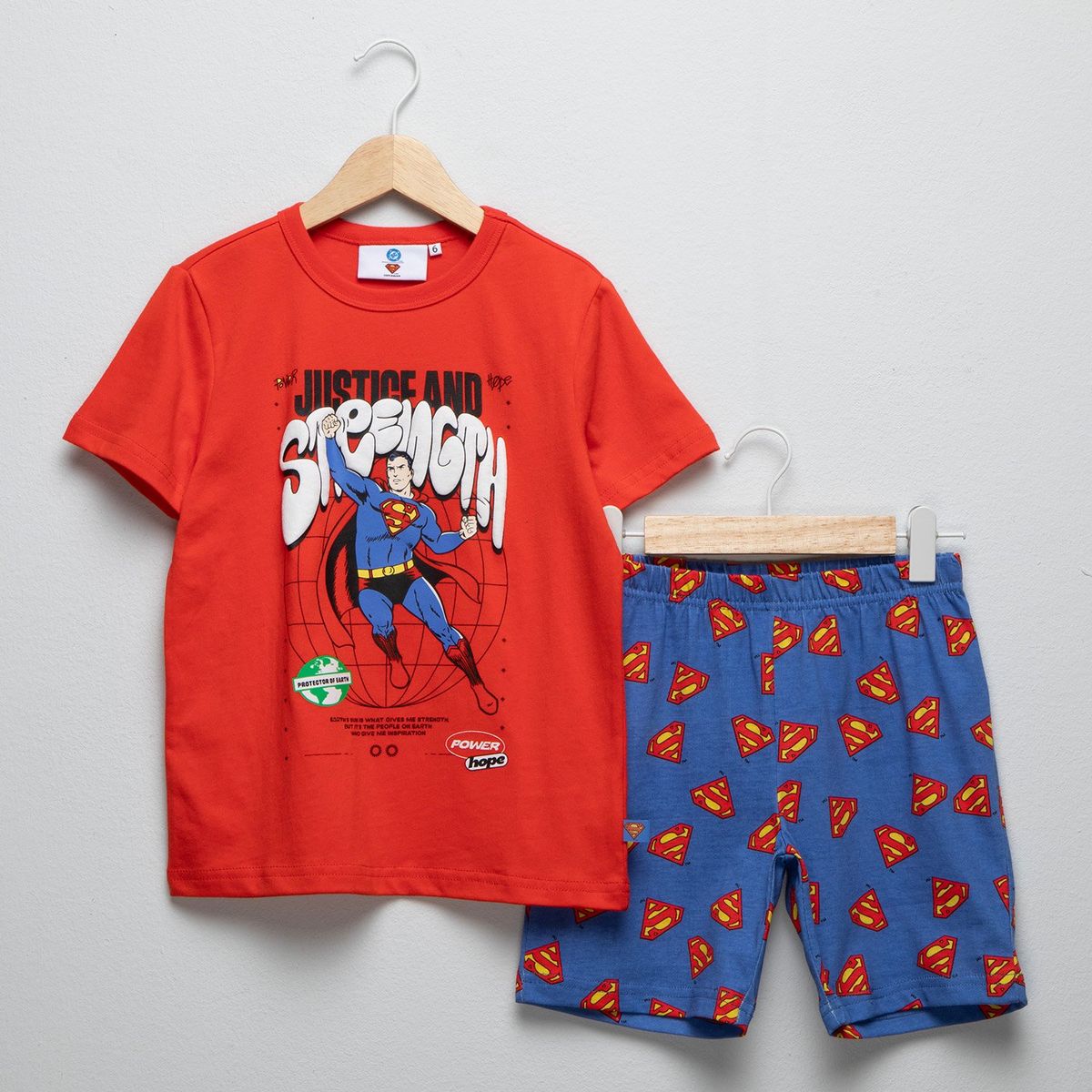  - Pijama Cintura elásticada para Niño 2 piezas con Estampado Superman Manga corta de Algodón DC Originals