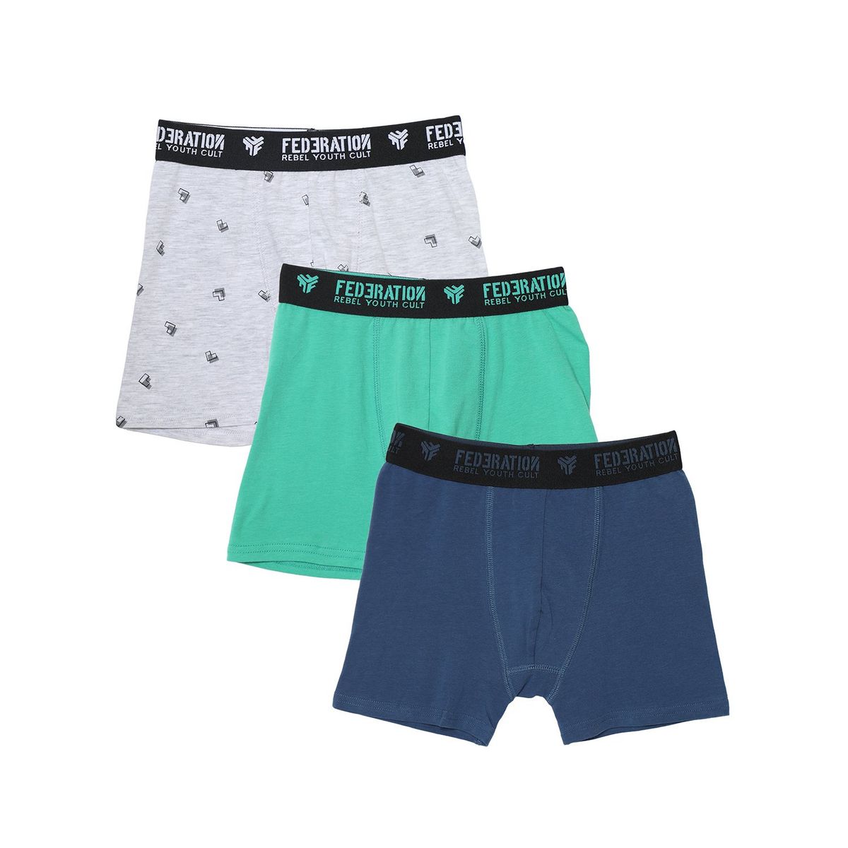 FEDERATION - Boxers para Niño Pack de 3 unidades de Algodón Federation