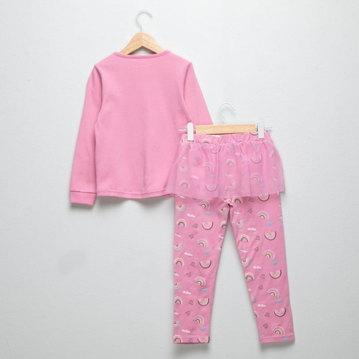 YAMP - Pijama Cintura elásticada para Niña 2 piezas con Estampado de Algodón Yamp