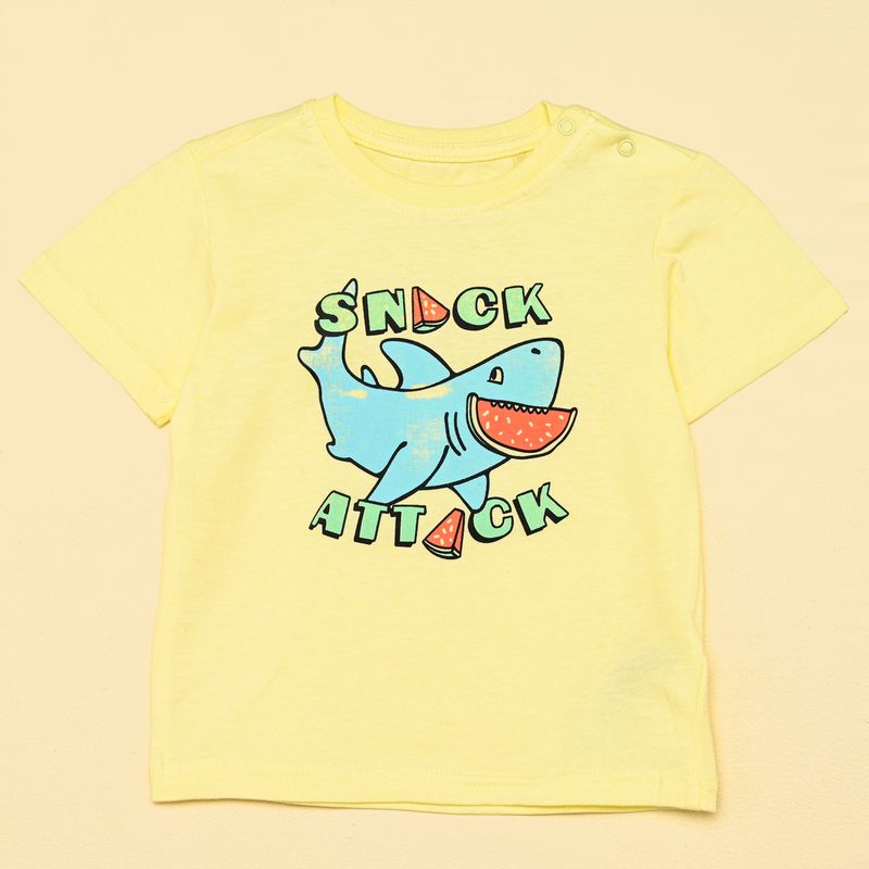 YAMP - Camiseta Bebé niño  con Estampado  Manga corta Algodón Yamp
