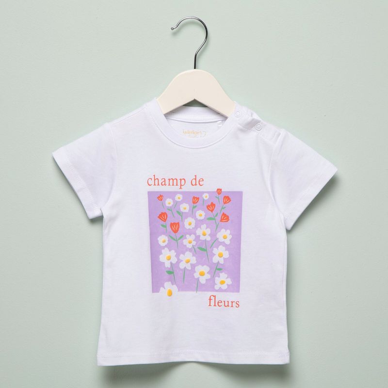 YAMP - Camiseta Bebé niña  con Estampado Manga corta Algodón Yamp