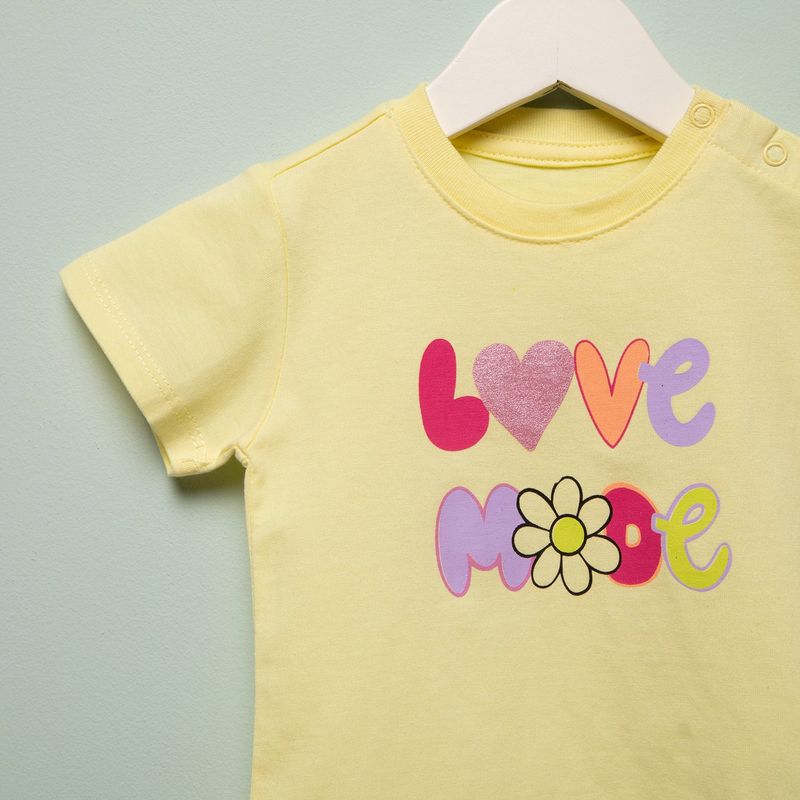 YAMP - Camiseta Bebé niña  con Estampado Manga corta Algodón Yamp