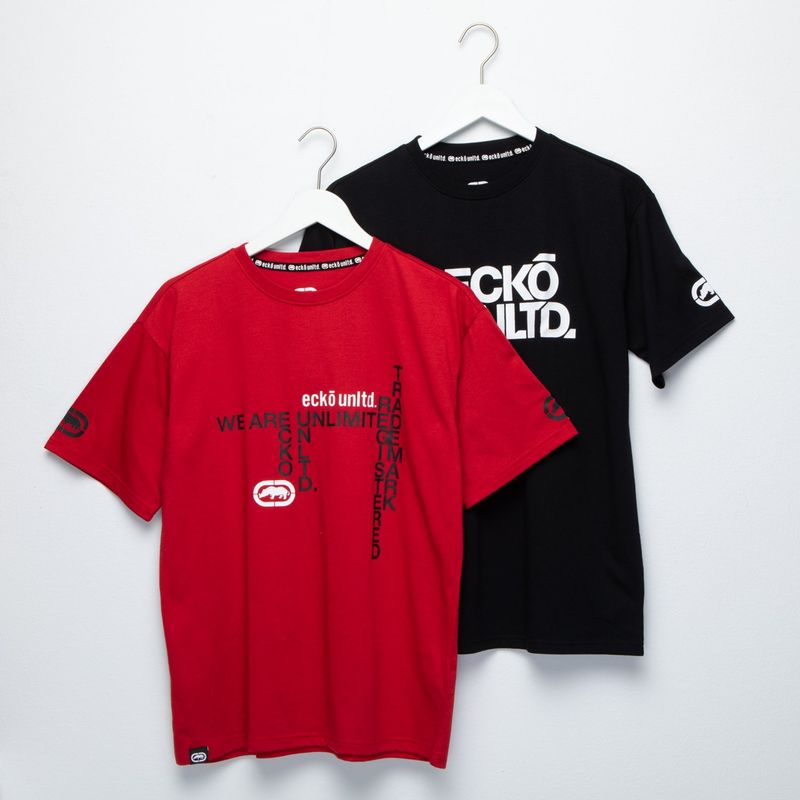 ECKO - Camisetas Niño Pack de 2 unidades Logo Manga corta Algodón Ecko