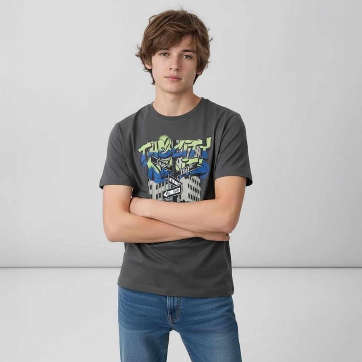 FEDERATION - Camiseta Niño con Estampado Manga corta Federation