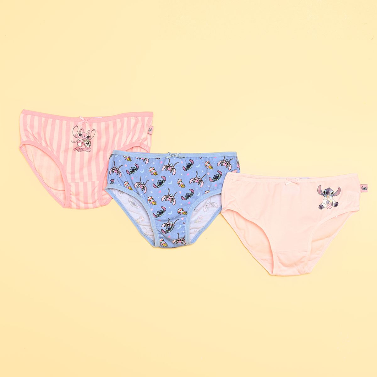 LILO & STITCH - Panty para Niña Pack de 3 unidades de Algodón LILO & STITCH