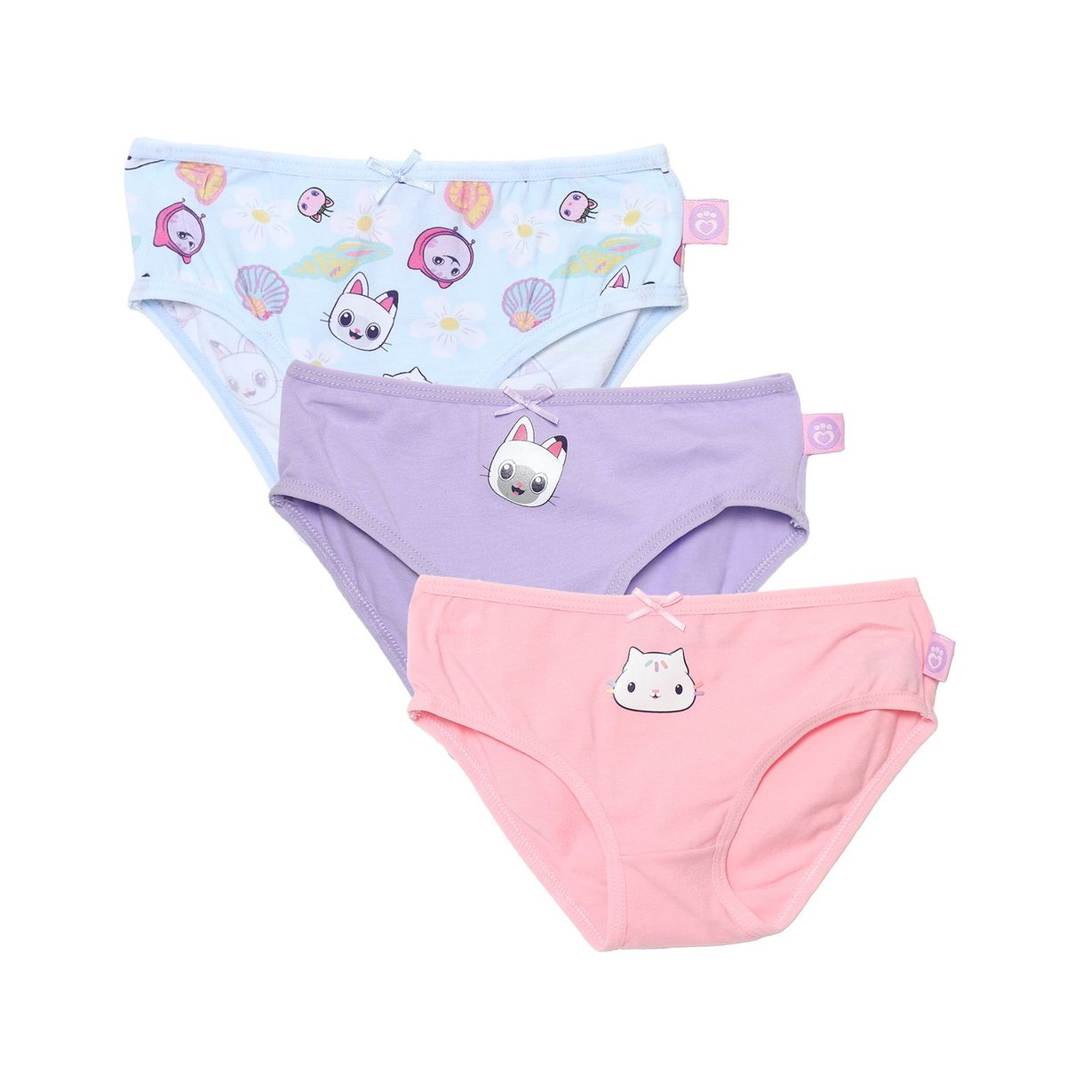 GABBYS DOLLHOUSE - Panty para Niña Pack de 3 unidades de Algodón Gabby'S Doll House