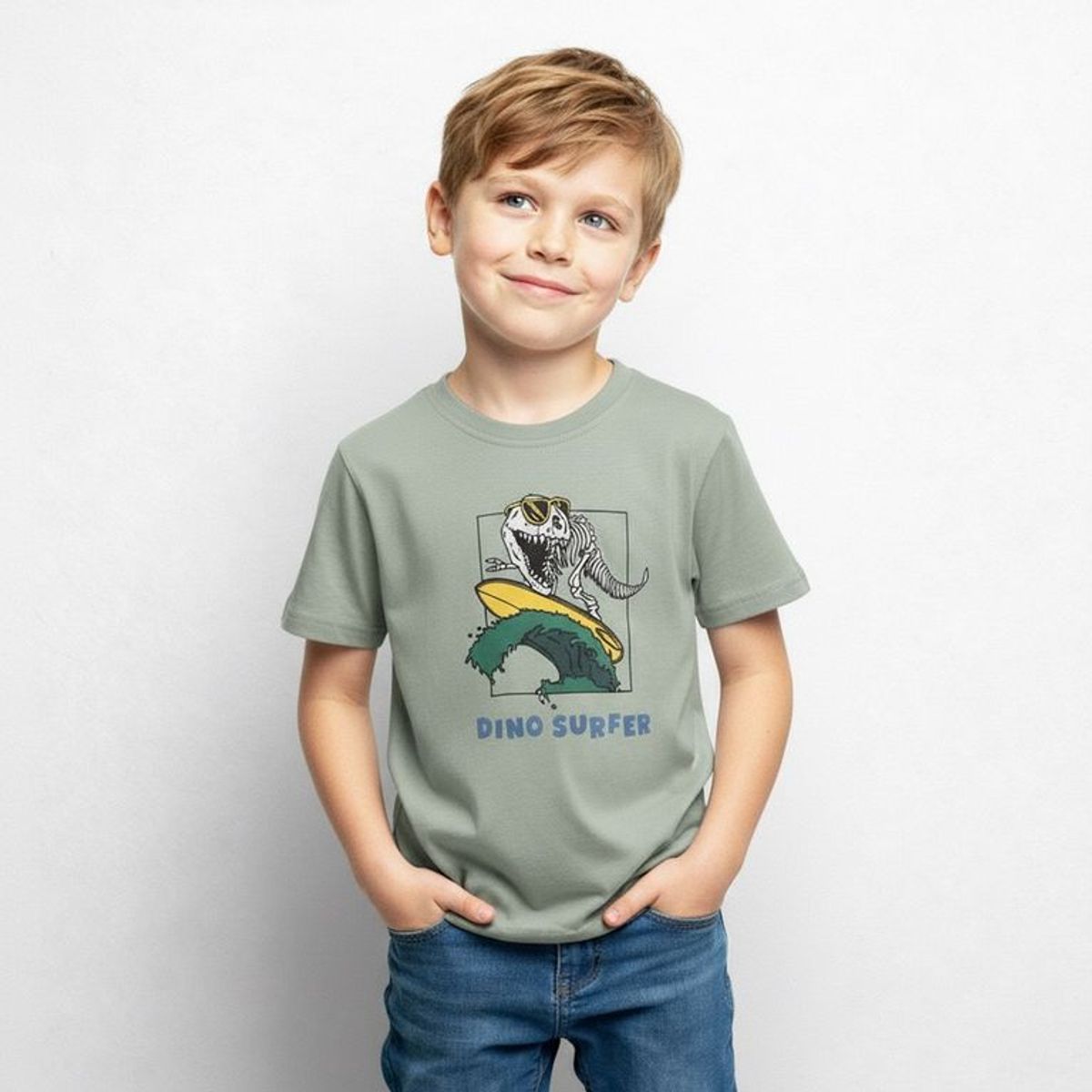 YAMP - Camiseta para Niño Pack de 3 unidades con Estampado Manga corta de Algodón Yamp