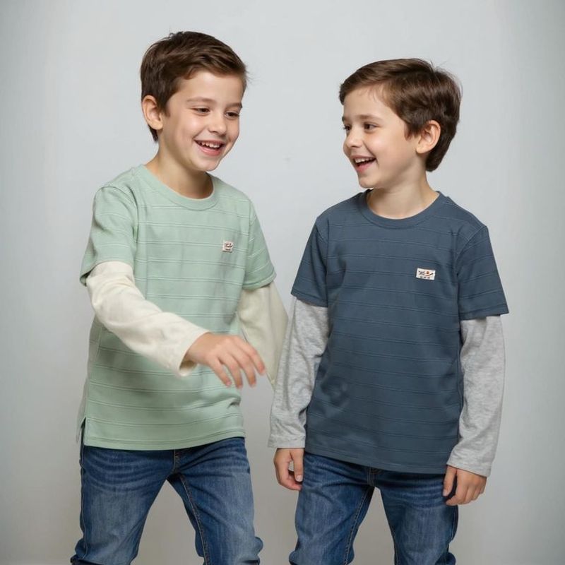 YAMP - Camiseta manga larga Niño Manga larga Algodón Yamp