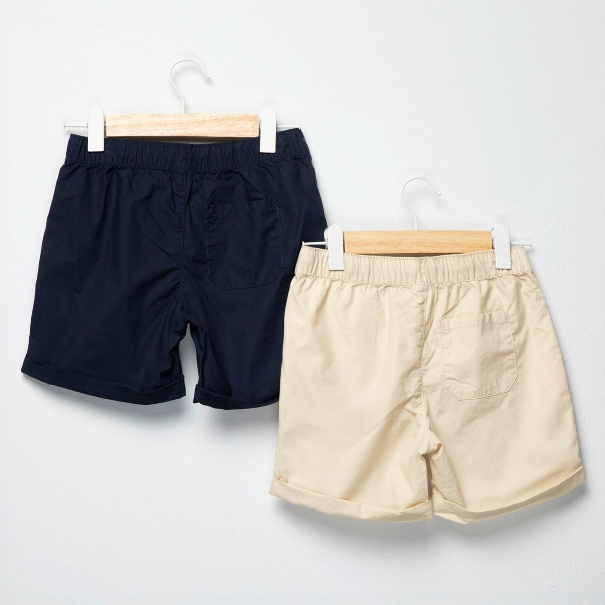 YAMP - Bermuda Cintura elásticada para Niño Pack de 2 unidades de Algodón Yamp