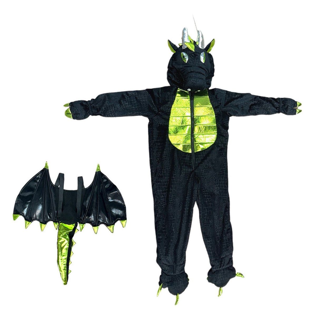 YAMP - Disfraz para niño dragón negro animal