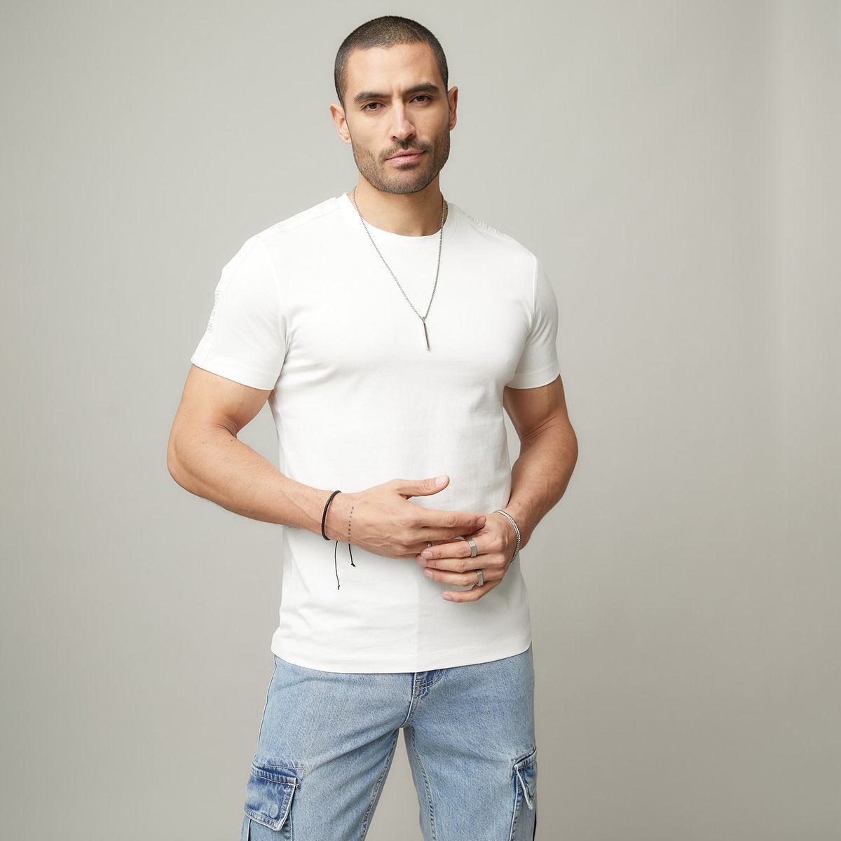 MOSSIMO - Camiseta Hombre Manga corta de Algodón Mossimo