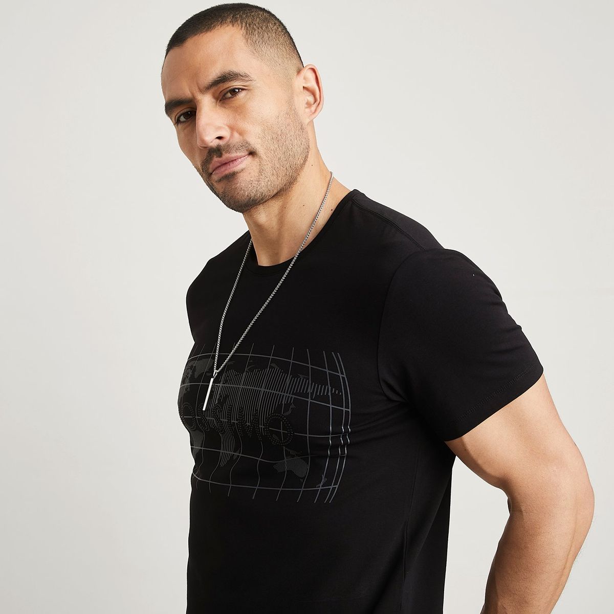 MOSSIMO - Camiseta Hombre Manga corta con Estampado de Algodón Mossimo