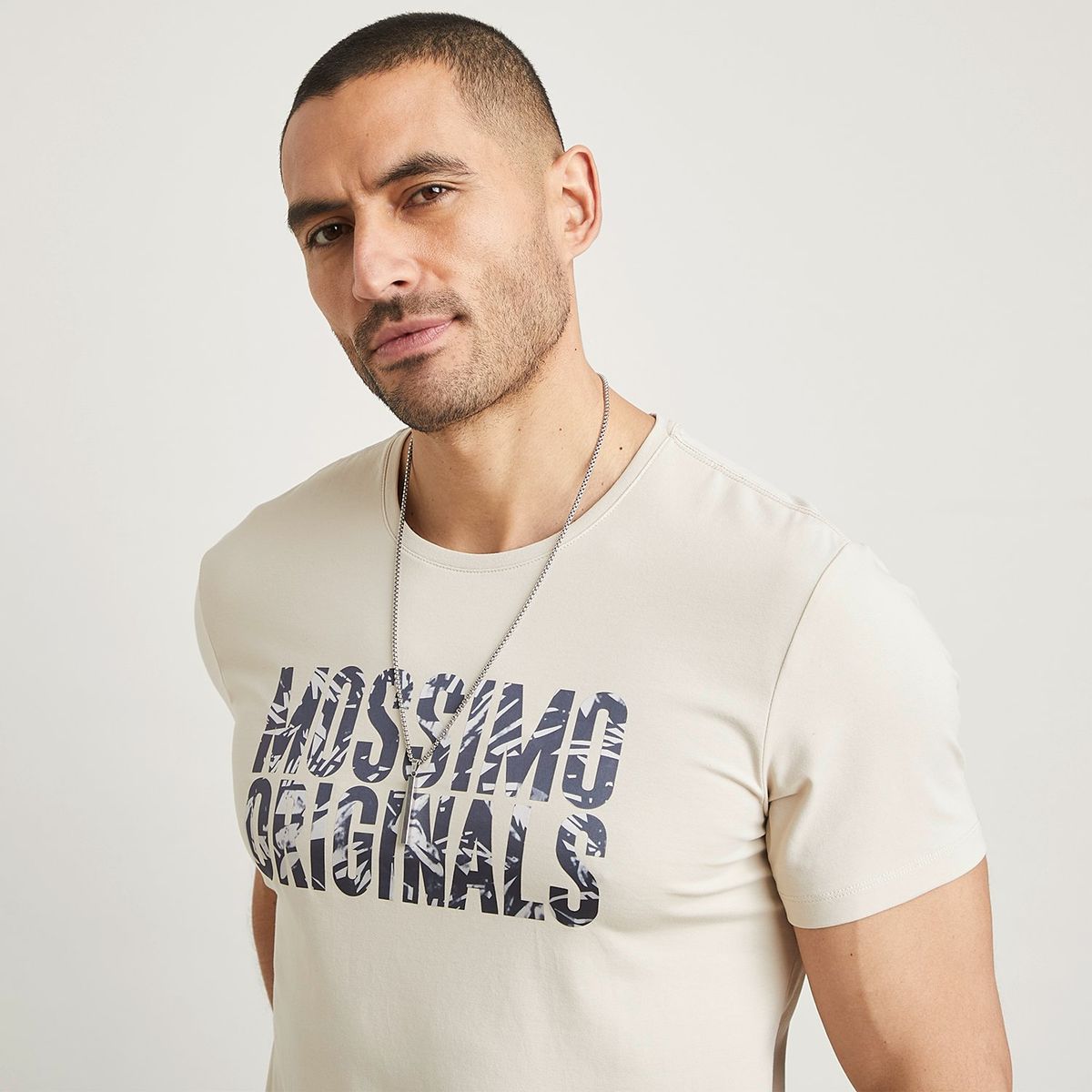 MOSSIMO - Camiseta Hombre Manga corta con Estampado de Algodón Mossimo