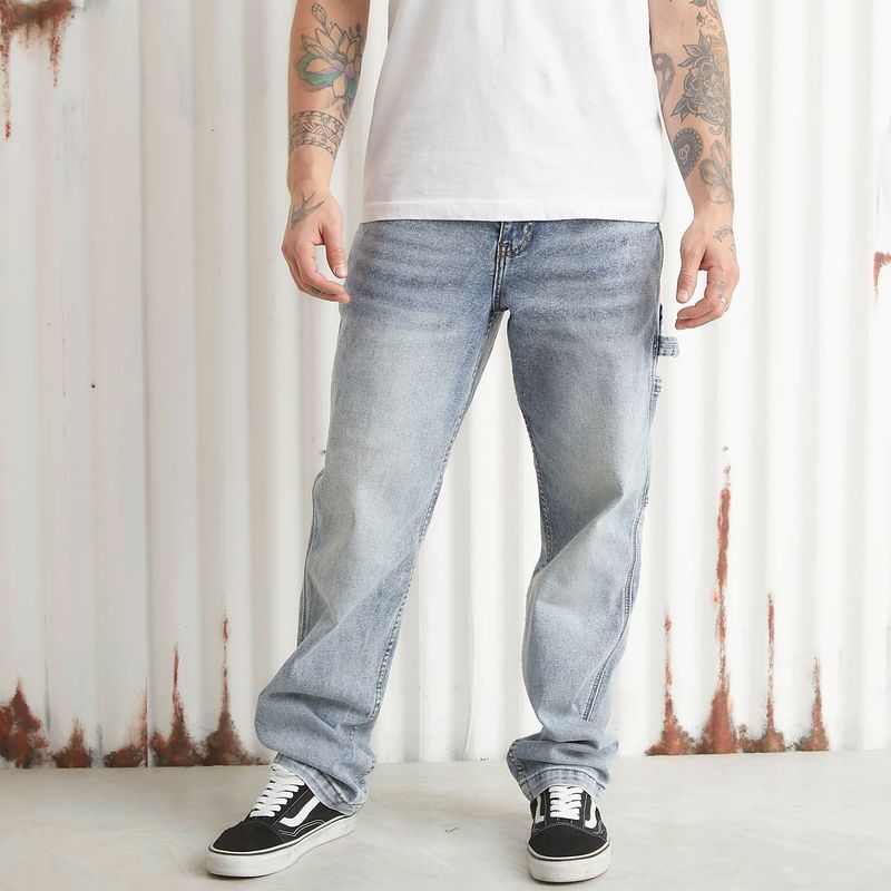 DENIMLAB - Jean 5 Bolsillos Hombre Cargo de Algodón Denimlab