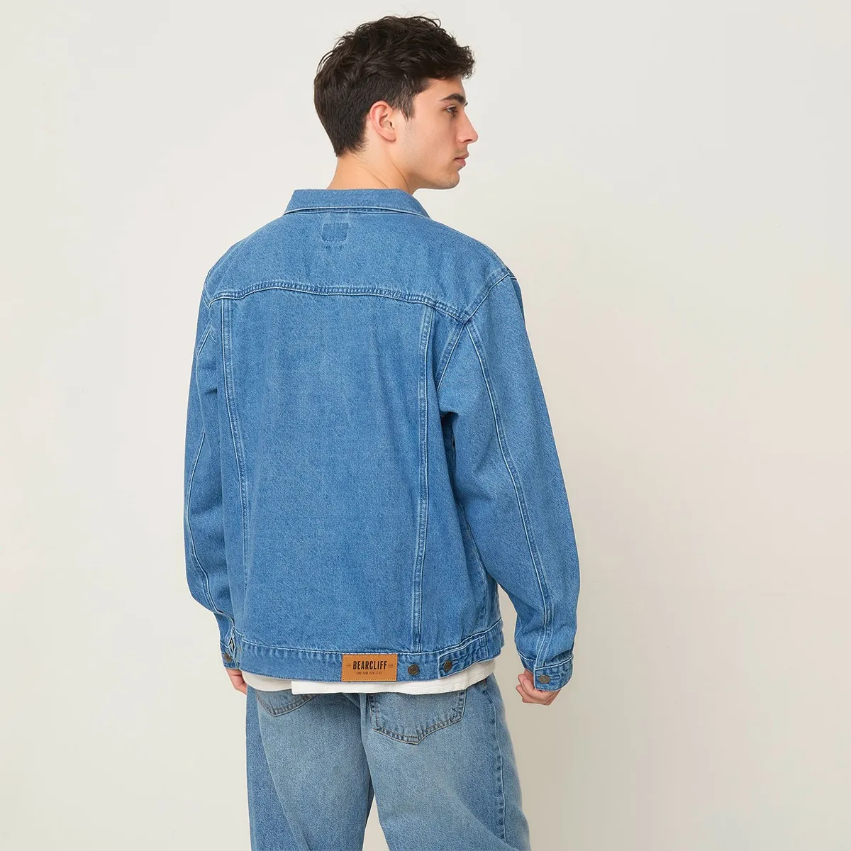 BEARCLIFF - Chaqueta de jean Hombre de Algodón Bearcliff